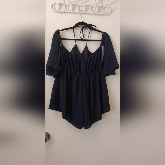 Sheer Romper (navy blue) - Picture 2 of 2